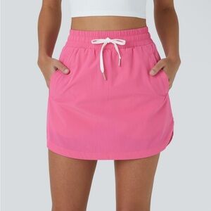 HALARA Pink Skorts with Elastic Waistband